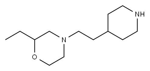 2-ethyl-4-[2-(piperidin-4-yl)ethyl]morpholine Structure