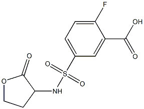 2-fluoro-5-[(2-oxooxolan-3-yl)sulfamoyl]benzoic acid|