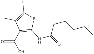 2-hexanamido-4,5-dimethylthiophene-3-carboxylic acid Structure