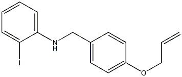 2-iodo-N-{[4-(prop-2-en-1-yloxy)phenyl]methyl}aniline 结构式