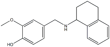 2-methoxy-4-[(1,2,3,4-tetrahydronaphthalen-1-ylamino)methyl]phenol Structure