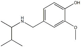 2-methoxy-4-{[(3-methylbutan-2-yl)amino]methyl}phenol Struktur