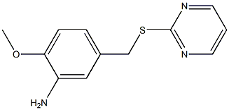 2-methoxy-5-[(pyrimidin-2-ylsulfanyl)methyl]aniline