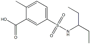 2-methyl-5-(pentan-3-ylsulfamoyl)benzoic acid Structure