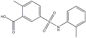 2-methyl-5-[(2-methylphenyl)sulfamoyl]benzoic acid Struktur