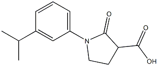 2-oxo-1-[3-(propan-2-yl)phenyl]pyrrolidine-3-carboxylic acid Struktur