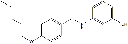 3-({[4-(pentyloxy)phenyl]methyl}amino)phenol 结构式