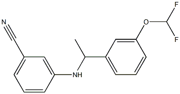 3-({1-[3-(difluoromethoxy)phenyl]ethyl}amino)benzonitrile Struktur
