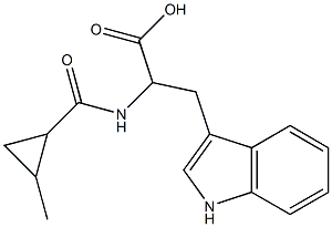 3-(1H-indol-3-yl)-2-{[(2-methylcyclopropyl)carbonyl]amino}propanoic acid 结构式