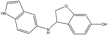 3-(1H-indol-5-ylamino)-2,3-dihydro-1-benzofuran-6-ol 结构式