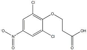 3-(2,6-dichloro-4-nitrophenoxy)propanoic acid Struktur
