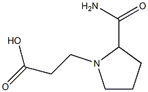3-(2-carbamoylpyrrolidin-1-yl)propanoic acid Struktur