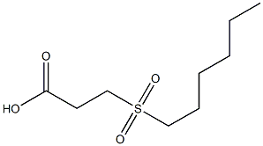 3-(hexane-1-sulfonyl)propanoic acid 结构式