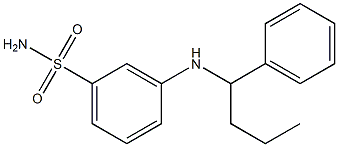 3-[(1-phenylbutyl)amino]benzene-1-sulfonamide Struktur
