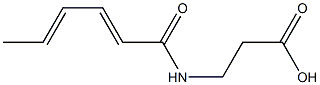 3-[(2E,4E)-hexa-2,4-dienoylamino]propanoic acid Struktur