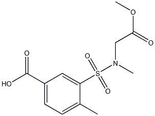 3-[(2-methoxy-2-oxoethyl)(methyl)sulfamoyl]-4-methylbenzoic acid Structure