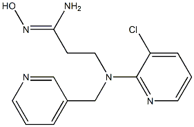 3-[(3-chloropyridin-2-yl)(pyridin-3-ylmethyl)amino]-N'-hydroxypropanimidamide Structure