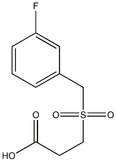 3-[(3-fluorobenzyl)sulfonyl]propanoic acid Structure
