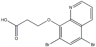 3-[(5,7-dibromoquinolin-8-yl)oxy]propanoic acid Structure