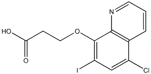 3-[(5-chloro-7-iodoquinolin-8-yl)oxy]propanoic acid Structure