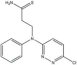 3-[(6-chloropyridazin-3-yl)(phenyl)amino]propanethioamide 结构式