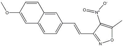 3-[(E)-2-(6-methoxy-2-naphthyl)vinyl]-5-methyl-4-nitroisoxazole 结构式