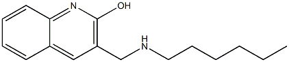 3-[(hexylamino)methyl]quinolin-2-ol 结构式