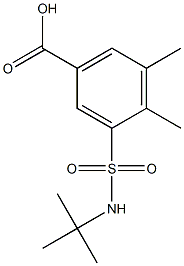 3-[(tert-butylamino)sulfonyl]-4,5-dimethylbenzoic acid Struktur