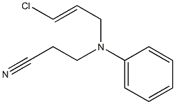3-[[(2E)-3-chloroprop-2-enyl](phenyl)amino]propanenitrile Struktur