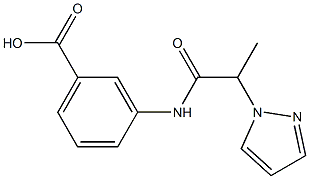 3-[2-(1H-pyrazol-1-yl)propanamido]benzoic acid