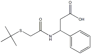 3-[2-(tert-butylsulfanyl)acetamido]-3-phenylpropanoic acid Structure