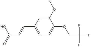 3-[3-methoxy-4-(2,2,2-trifluoroethoxy)phenyl]prop-2-enoic acid Structure