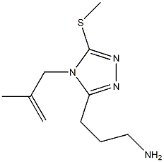 3-[4-(2-methylprop-2-enyl)-5-(methylthio)-4H-1,2,4-triazol-3-yl]propan-1-amine Struktur