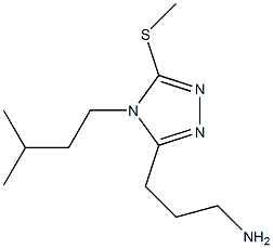 3-[4-(3-methylbutyl)-5-(methylthio)-4H-1,2,4-triazol-3-yl]propan-1-amine Structure