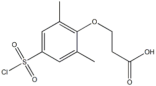 3-[4-(chlorosulfonyl)-2,6-dimethylphenoxy]propanoic acid Structure