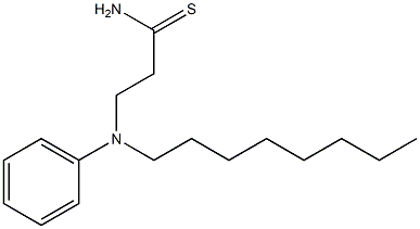3-[octyl(phenyl)amino]propanethioamide Structure