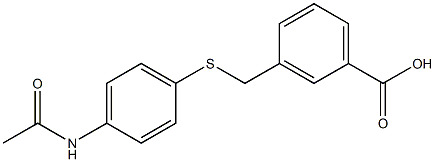 3-{[(4-acetamidophenyl)sulfanyl]methyl}benzoic acid Structure
