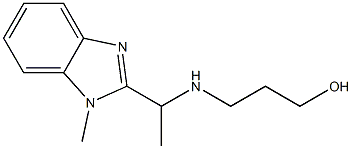 3-{[1-(1-methyl-1H-1,3-benzodiazol-2-yl)ethyl]amino}propan-1-ol Struktur