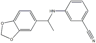 3-{[1-(2H-1,3-benzodioxol-5-yl)ethyl]amino}benzonitrile Structure