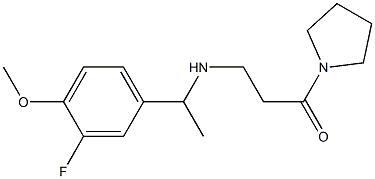 3-{[1-(3-fluoro-4-methoxyphenyl)ethyl]amino}-1-(pyrrolidin-1-yl)propan-1-one