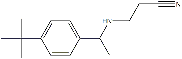 3-{[1-(4-tert-butylphenyl)ethyl]amino}propanenitrile Struktur