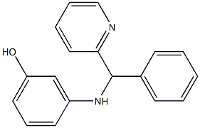 3-{[phenyl(pyridin-2-yl)methyl]amino}phenol,,结构式