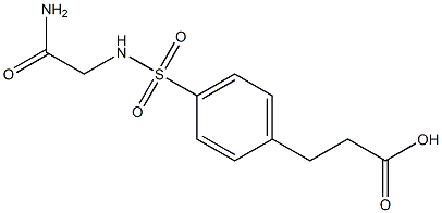 3-{4-[(carbamoylmethyl)sulfamoyl]phenyl}propanoic acid Struktur
