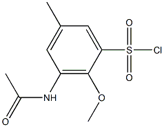 3-acetamido-2-methoxy-5-methylbenzene-1-sulfonyl chloride Struktur