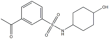 3-acetyl-N-(4-hydroxycyclohexyl)benzene-1-sulfonamide