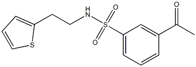 3-acetyl-N-[2-(thiophen-2-yl)ethyl]benzene-1-sulfonamide Structure