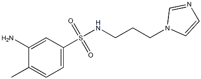3-amino-N-[3-(1H-imidazol-1-yl)propyl]-4-methylbenzene-1-sulfonamide,,结构式