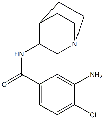 3-amino-N-1-azabicyclo[2.2.2]oct-3-yl-4-chlorobenzamide Struktur