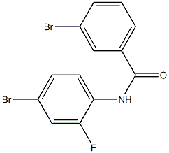 3-bromo-N-(4-bromo-2-fluorophenyl)benzamide Struktur
