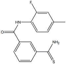 3-carbamothioyl-N-(2-fluoro-4-methylphenyl)benzamide Struktur